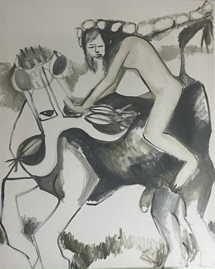Simone Münkel, oil on canvas, 2024, 100 x 80 cm