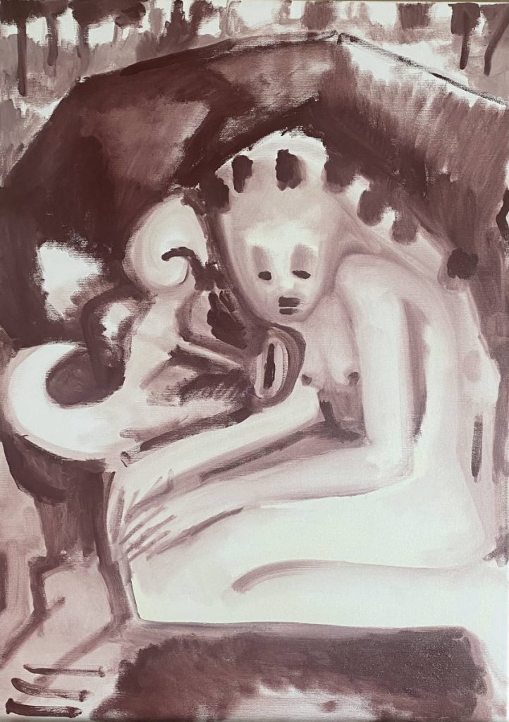 Simone Münkel, oil on canvas, 2024, 70 x 50 cm