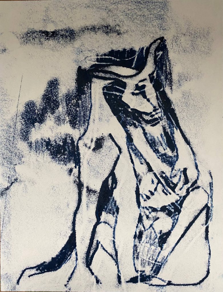 Simone Münkel, monotype, 2023, 30 x 21 cm