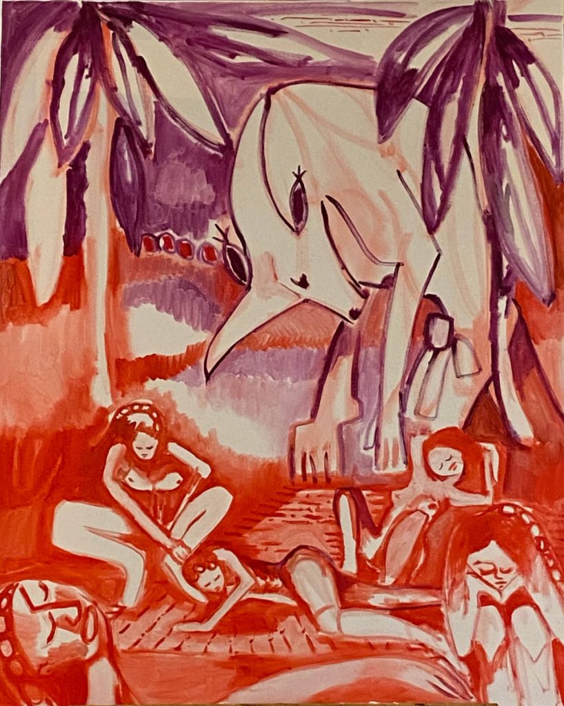 Simone Münkel, oil on canvas, 2023, 100 x 80 cm