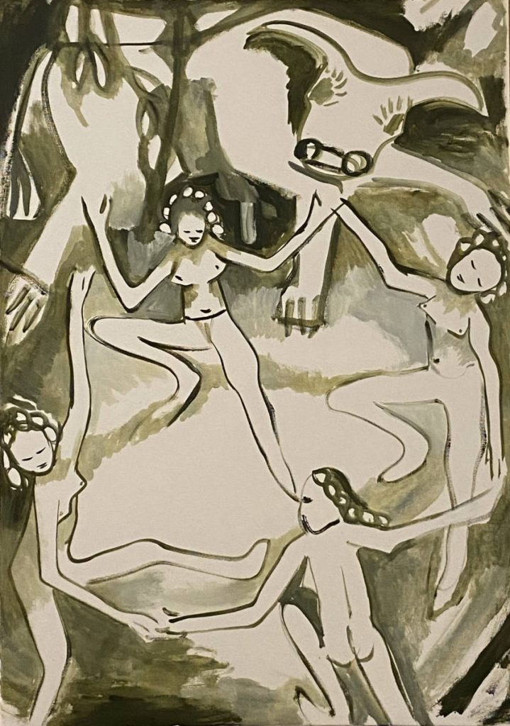 Simone Münkel, oil on canvas, 2023, 70 x 50 cm